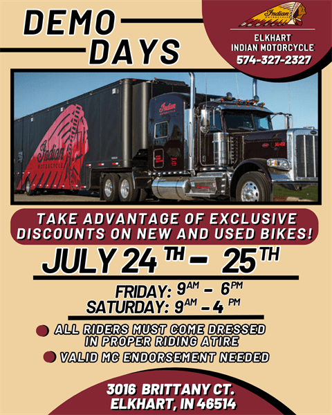 Indian Motorcycle Demo Days