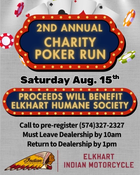 Elkhart Indian Motorcycle 2nd Annual Charity Poker Run