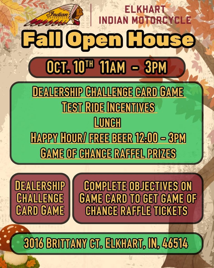 Fall Open House at Elkhart Indian Motorcycle